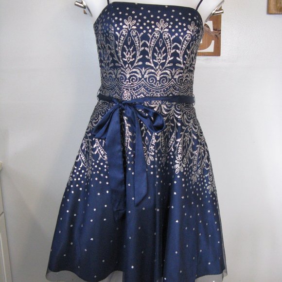 Masquerade Dresses & Skirts - Masquerade Navy & Silver Sparkle Prom Dress